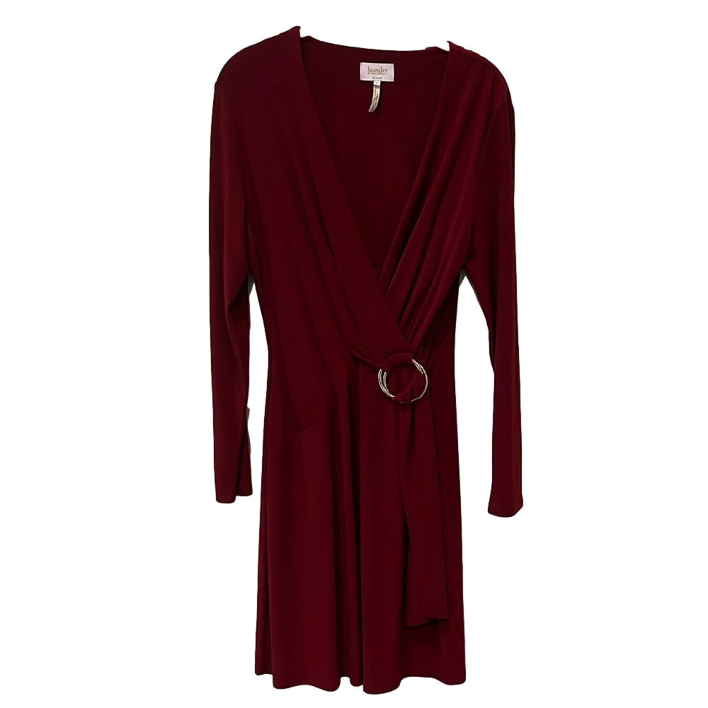 Laundry by Shelli Segal maroon dress, large 🔵